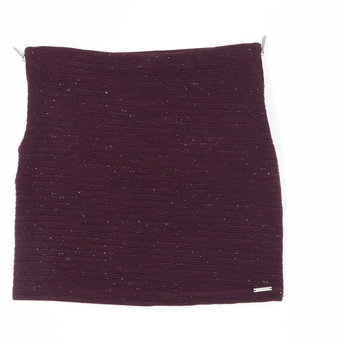 Superdry Women's Purple Pencil Skirt, Size M