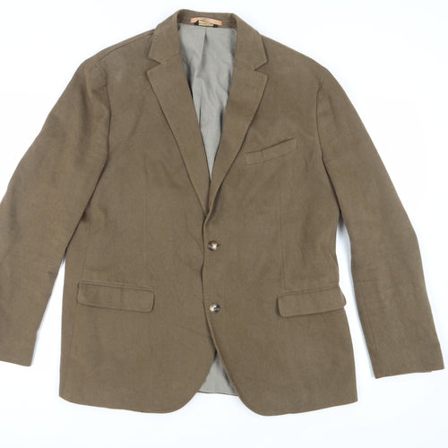 Massimo Dutti Men's Brown Blazer, Size 48, Formal