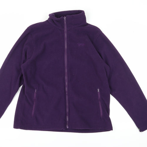 Regatta Women's Purple Fleece Jacket UK 18 All Seasons