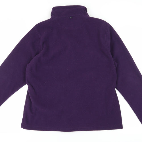 Regatta Women's Purple Fleece Jacket UK 18 All Seasons