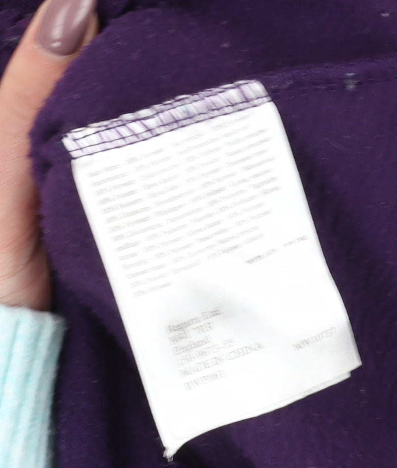Regatta Women's Purple Fleece Jacket UK 18 All Seasons