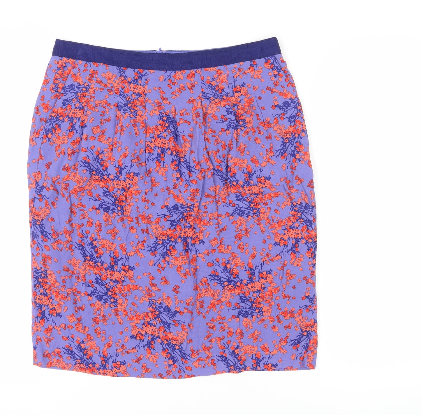 Boden Womens Purple Floral Pencil Skirt Size 12
