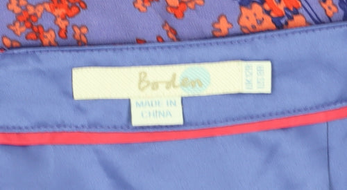 Boden Womens Purple Floral Pencil Skirt Size 12