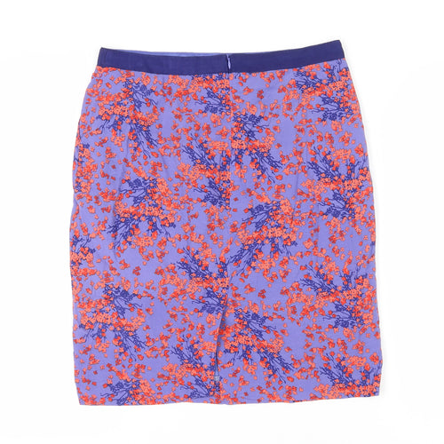 Boden Womens Purple Floral Pencil Skirt Size 12