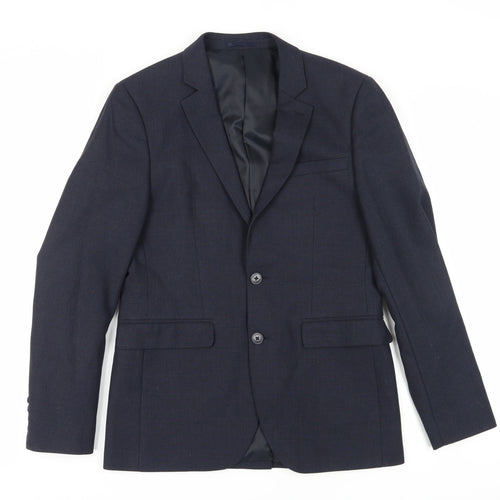 Jaeger Men's Blue Blazer, 38, Regular Fit, Formal Elegance