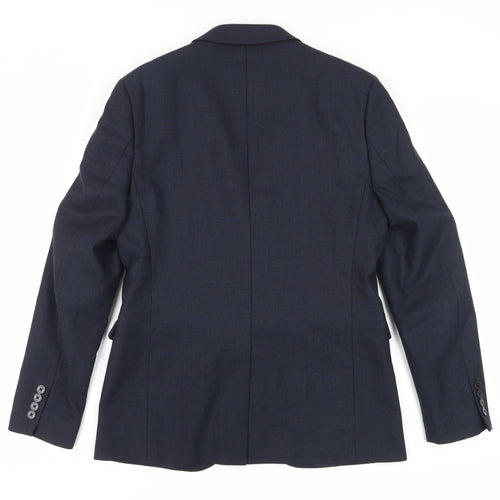 Jaeger Men's Blue Blazer, 38, Regular Fit, Formal Elegance