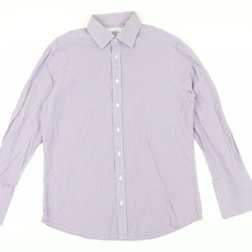 Charles Tyrwhitt Men’s Purple Slim Fit Check Shirt