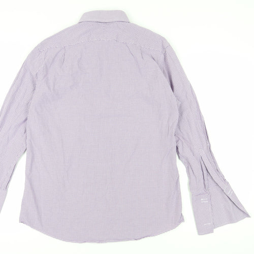 Charles Tyrwhitt Men’s Purple Slim Fit Check Shirt