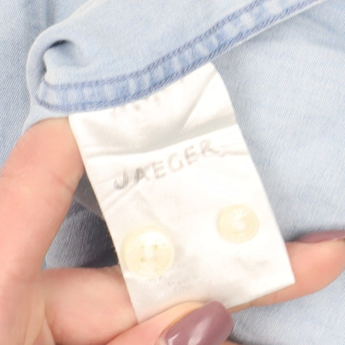Jaeger Men's Blue Denim Button-Up Shirt XL
