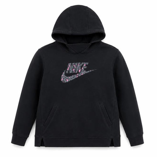 Nike Girls Black Graphic Print Hoodie XL