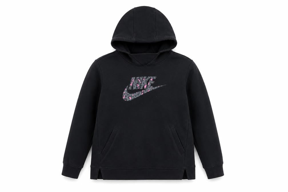 Nike Girls Black Graphic Print Hoodie XL
