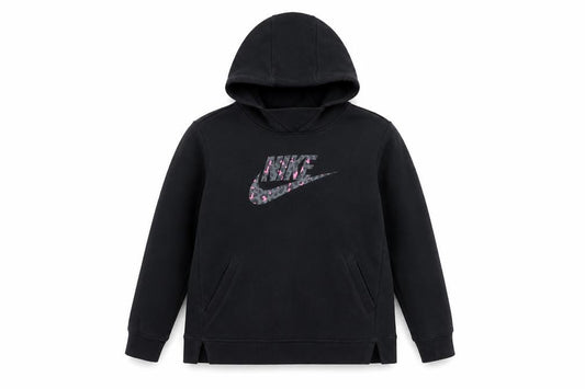 Nike Girls Black Graphic Print Hoodie XL