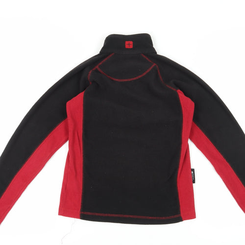 Mountain Warehouse Boys Black Red Fleece Pullover Sweatshirt 11-12