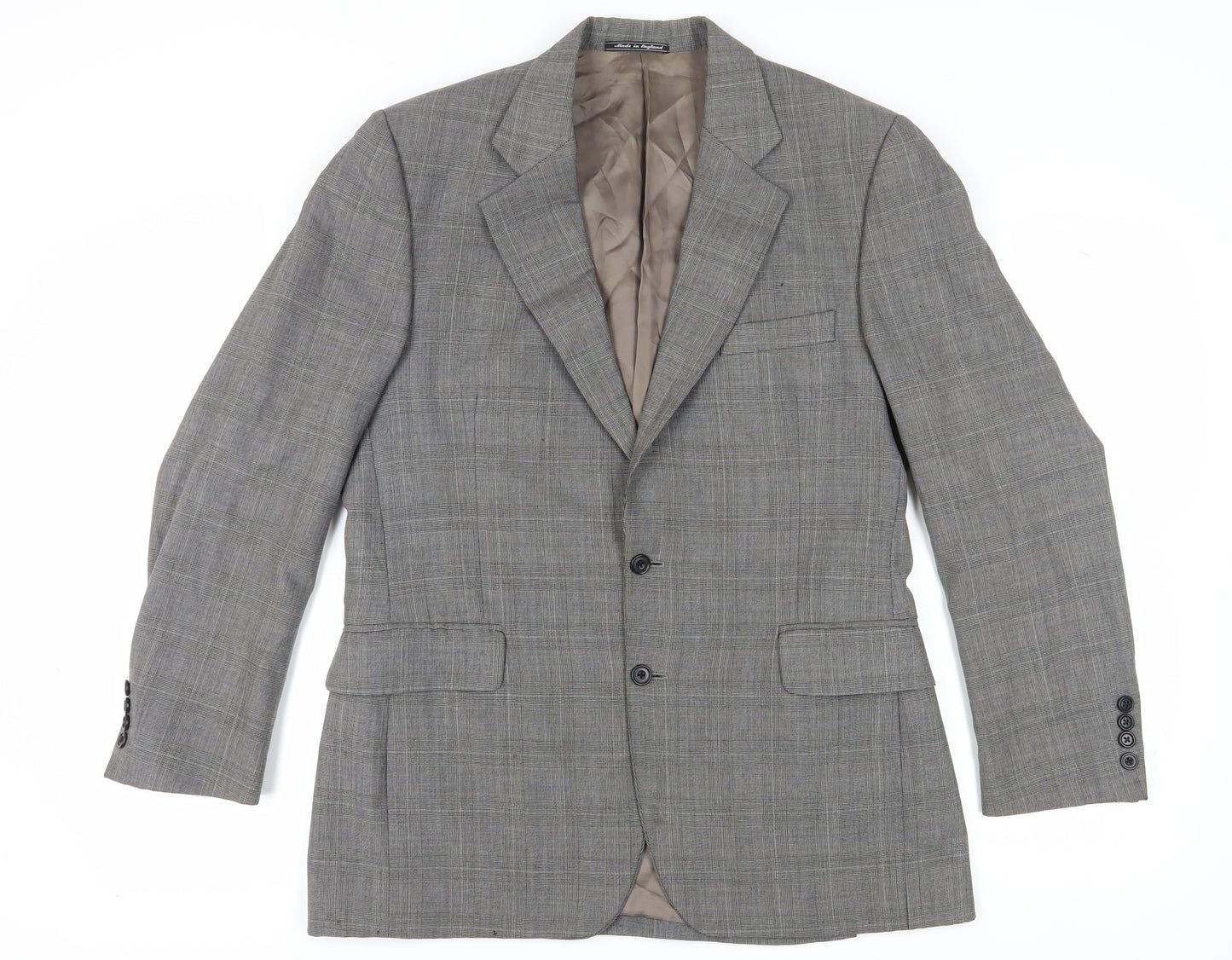 Austin Reed Men's Grey Plaid Blazer 40 R