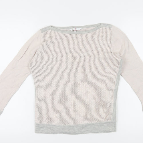 Jasper Conran Women's Ivory Boat Neck Jumper Size 10