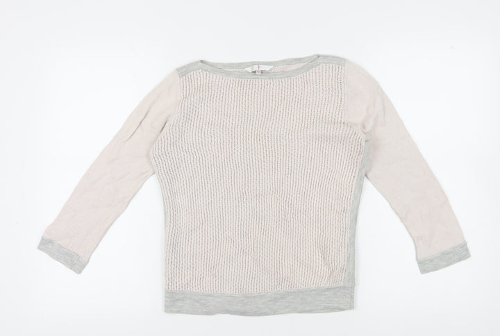 Jasper Conran Women's Ivory Boat Neck Jumper Size 10