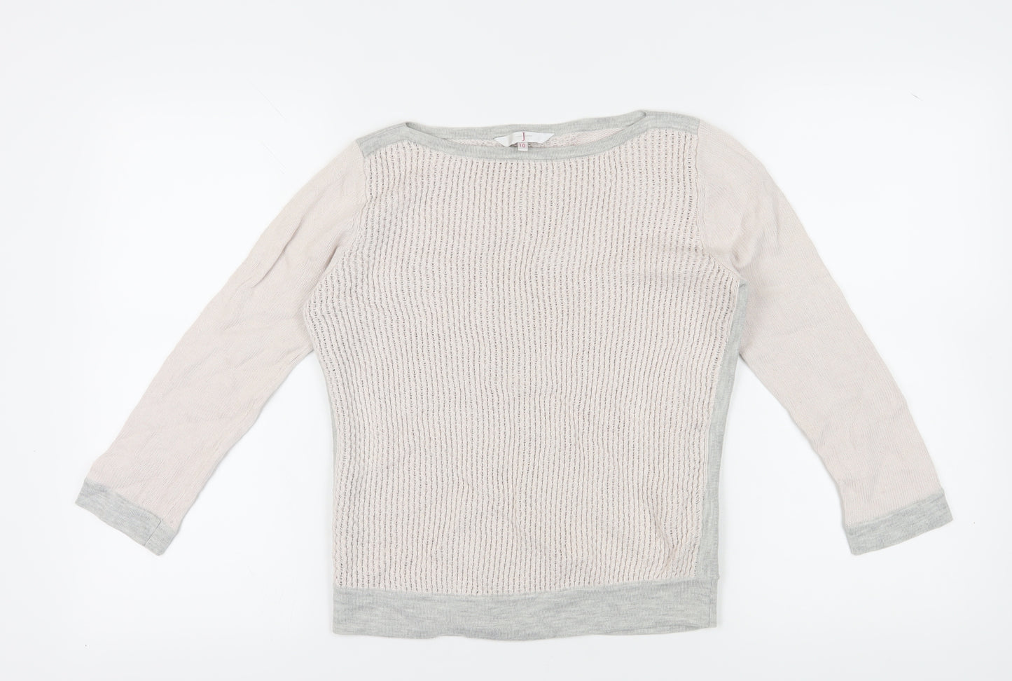 Jasper Conran Women's Ivory Boat Neck Jumper Size 10
