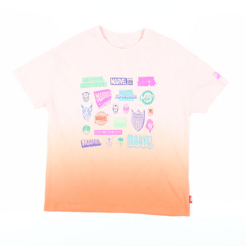 Marks and Spencer Marvel Unisex Kids Pink T-Shirt 10-11 Years