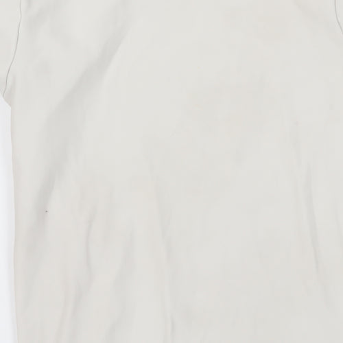 Under Armour Kids Mock Neck Ivory Sports T-Shirt, M