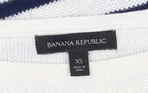 Banana Republic Women's Multicoloured XS Striped Pullover Jumper