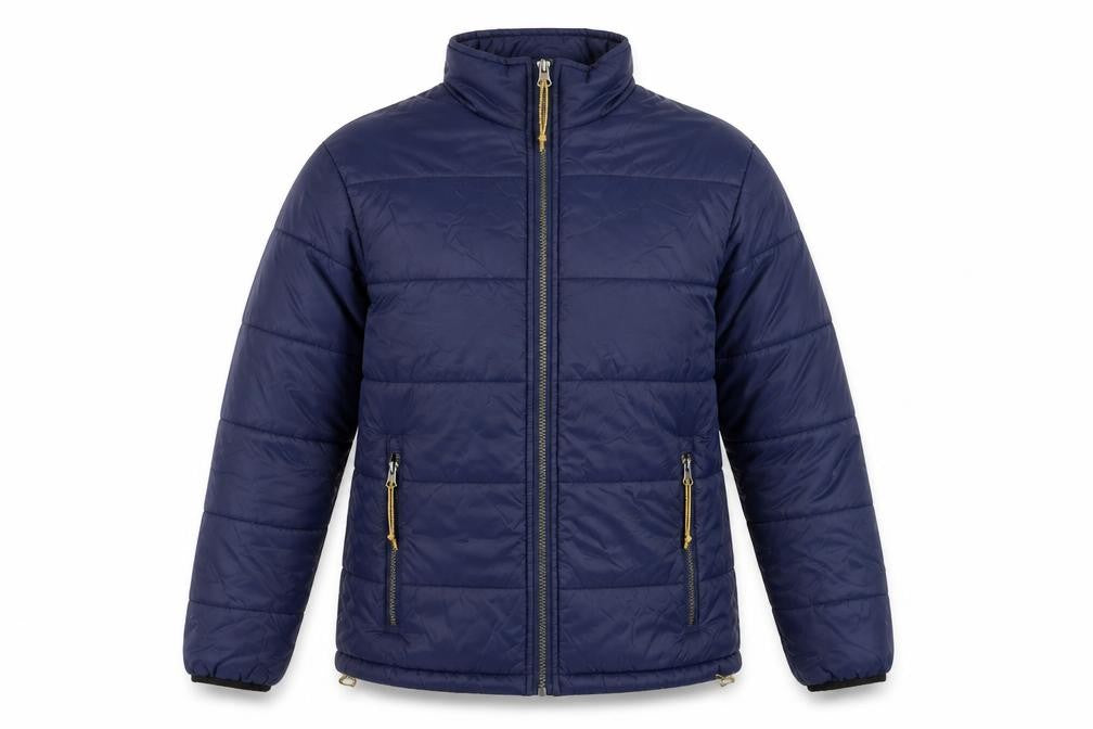 Front view of TOG24 Women's Blue Puffer Jacket, size 10