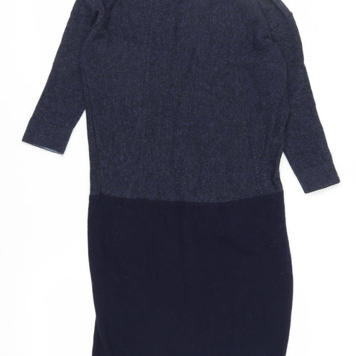 No Label Women's Blue Knit Shift Dress Size 14