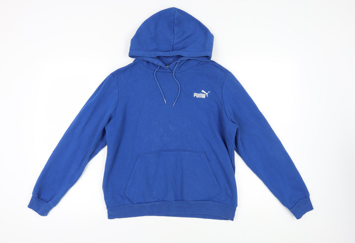 Puma Boys Blue Pullover Hoodie Size L with Logo
