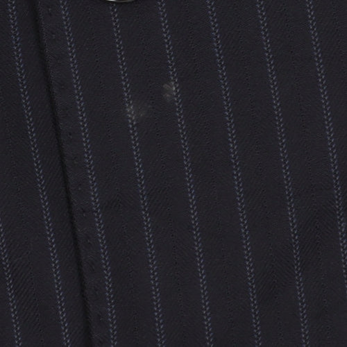 Jaeger Men's Blue 38S Suit Jacket, Striped Pattern
