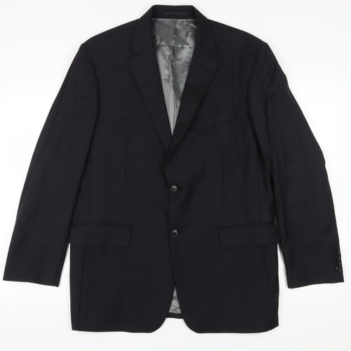 Austin Reed Men's Black Blazer, Size 44R, Wool, Classic Fit