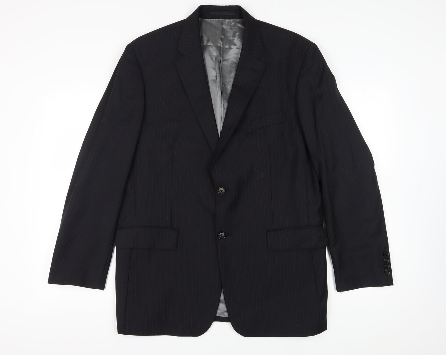 Austin Reed Men's Black Blazer, Size 44R, Wool, Classic Fit
