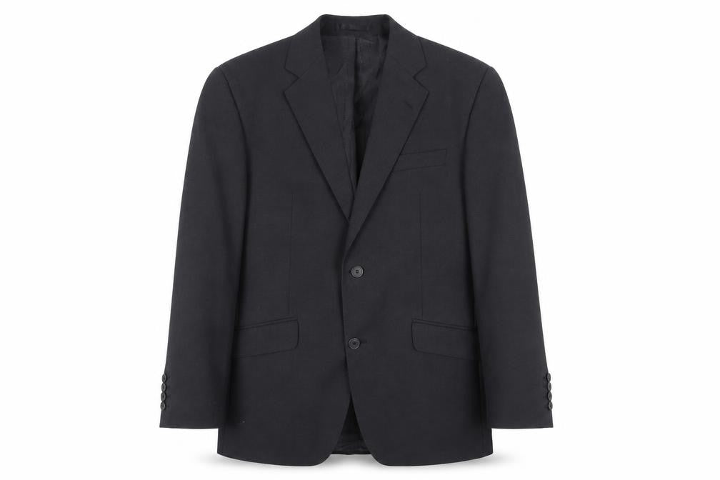Front view of Jaeger Men's Grey Wool Blazer 40S
