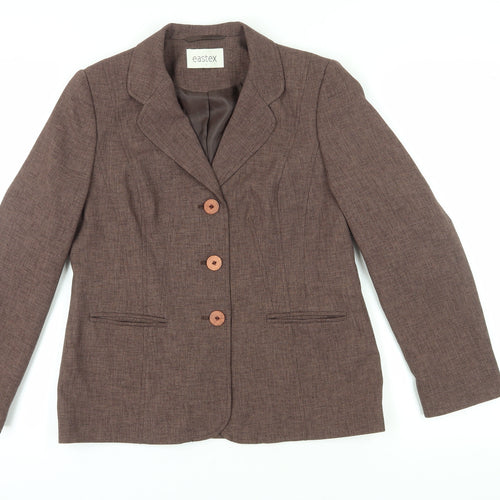 Eastex Women's Brown Suit Jacket, Size 10, Lined, Excellent