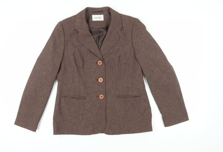 Eastex Women's Brown Suit Jacket, Size 10, Lined, Excellent