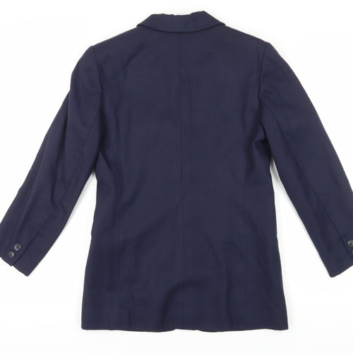 Laura Ashley Women's Blue Wool Suit Jacket Size 10 Vintage
