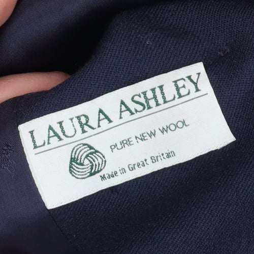 Laura Ashley Women's Blue Wool Suit Jacket Size 10 Vintage