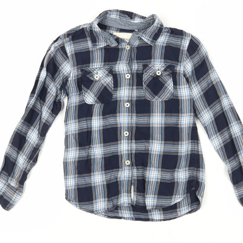 SoulCal Boys Blue Plaid Button-Up Shirt 7-8 Years
