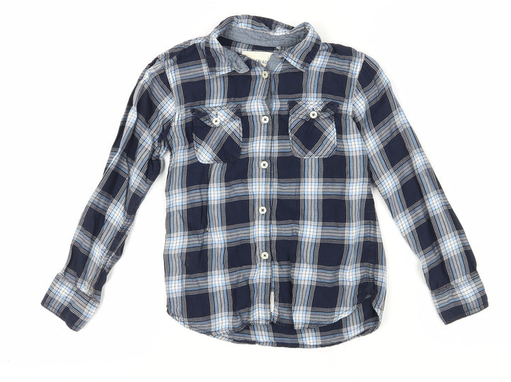 SoulCal Boys Blue Plaid Button-Up Shirt 7-8 Years