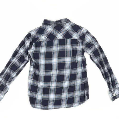 SoulCal Boys Blue Plaid Button-Up Shirt 7-8 Years