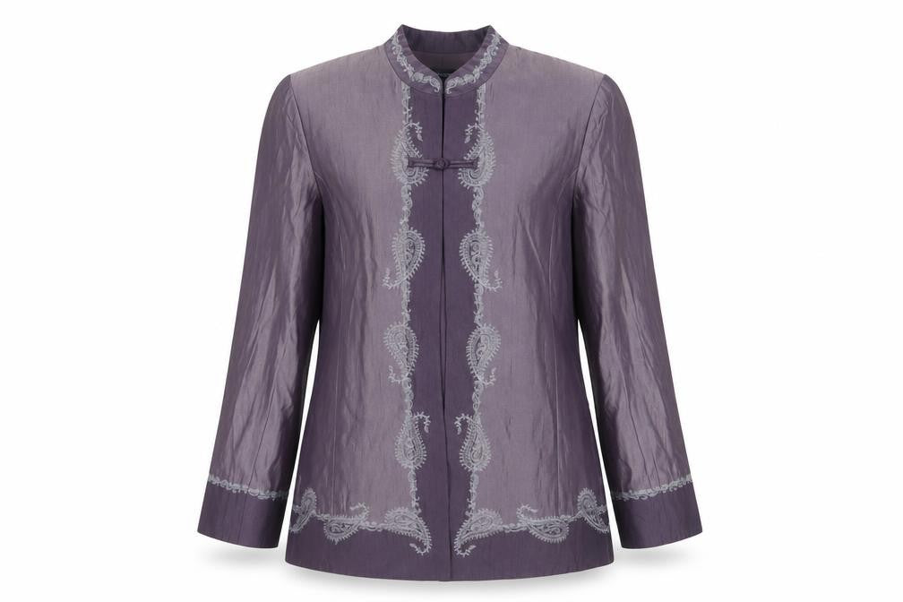 Front view of Windsmoor Women's Purple Blazer, size 10, Classic Fit