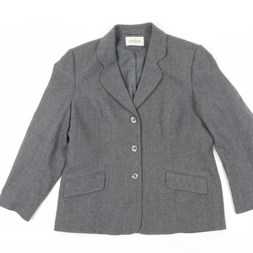 Eastex Women's Grey Blazer, Size 12, Wool Business/F