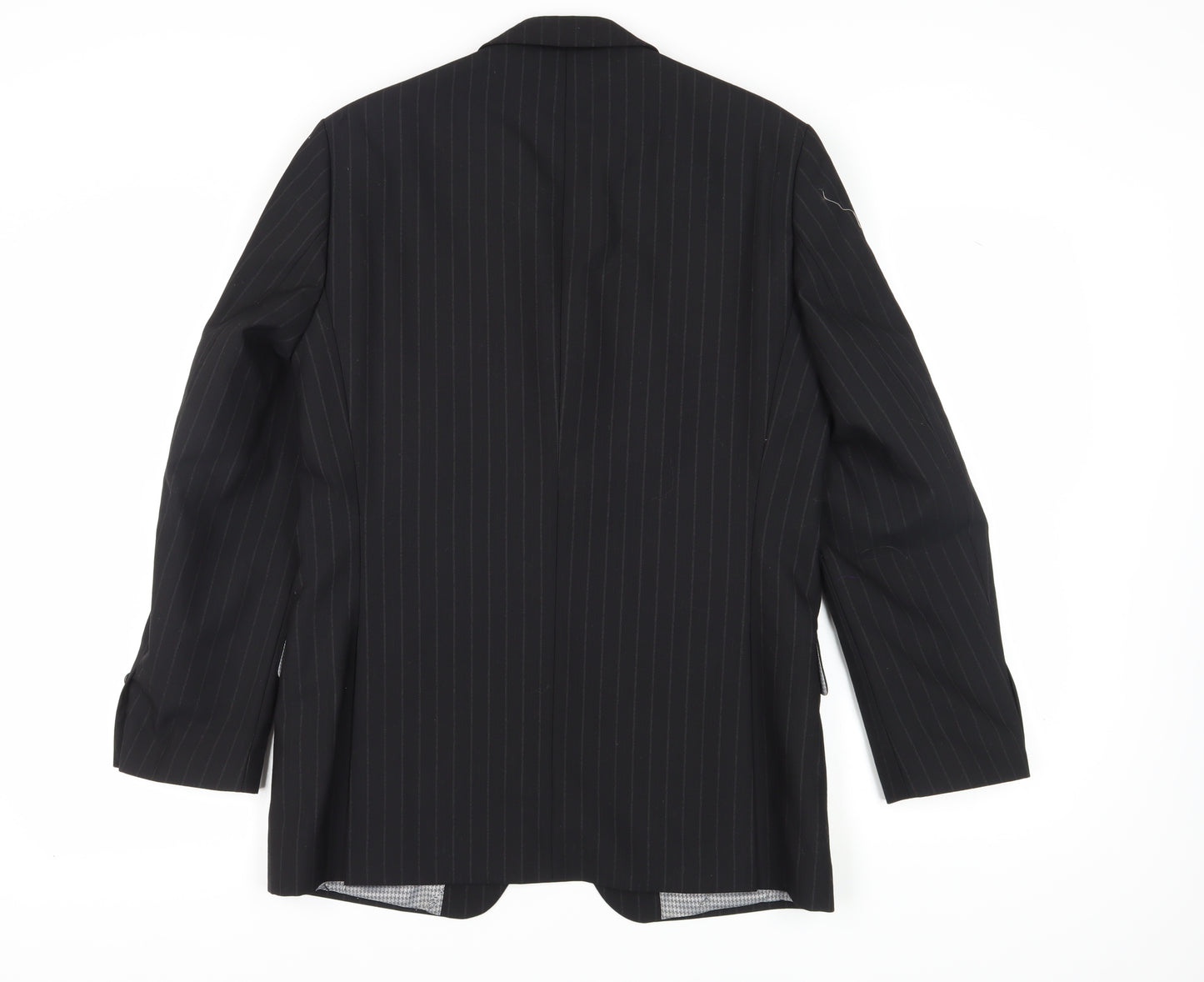 Ben Sherman Men's Black Single Breasted Wool Blend Blazer Jacket Size 38 Regular