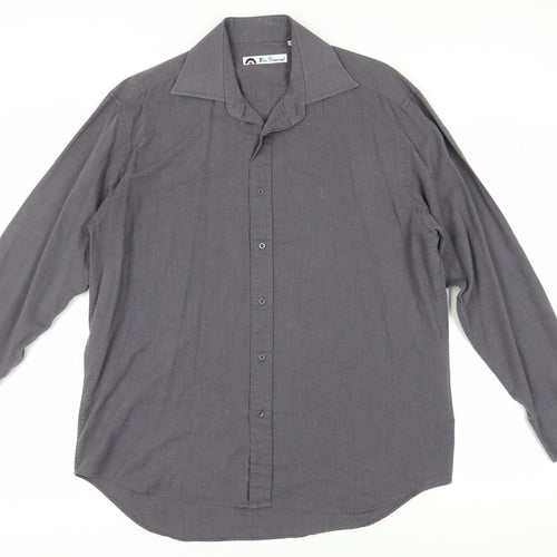 Ben Sherman Men's Grey 16.5 Regular Button-Up Shirt
