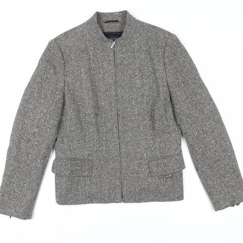 Windsmoor Women's Grey Tweed Classic Jacket Size 14