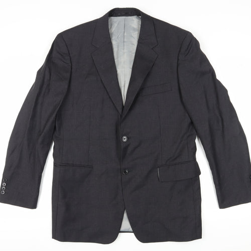 Austin Reed Men's Black Blazer 42R Wool Single-Breasted