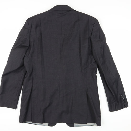 Austin Reed Men's Black Blazer 42R Wool Single-Breasted