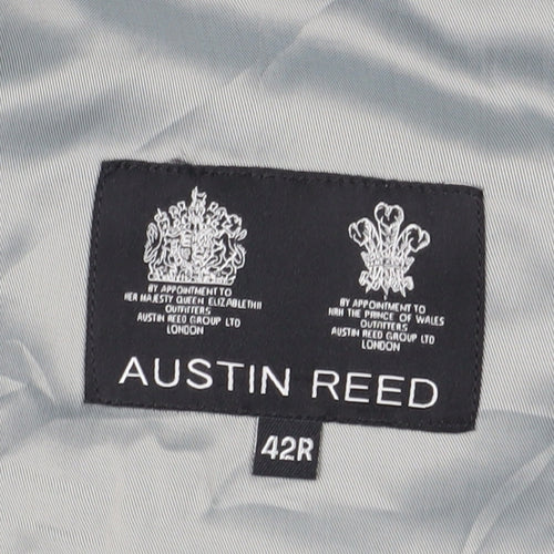 Austin Reed Men's Black Blazer 42R Wool Single-Breasted