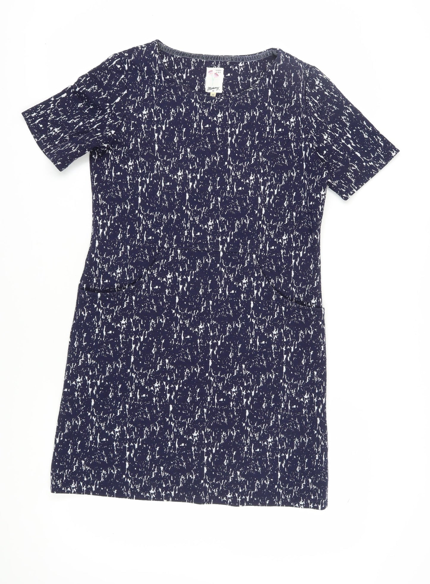 Manderay Women's Blue Shift Dress, Size 12