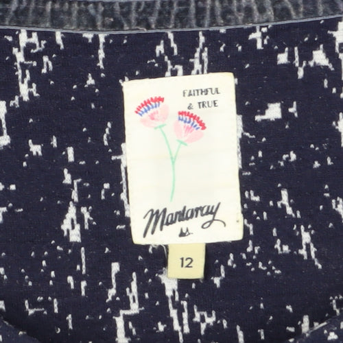 Manderay Women's Blue Shift Dress, Size 12