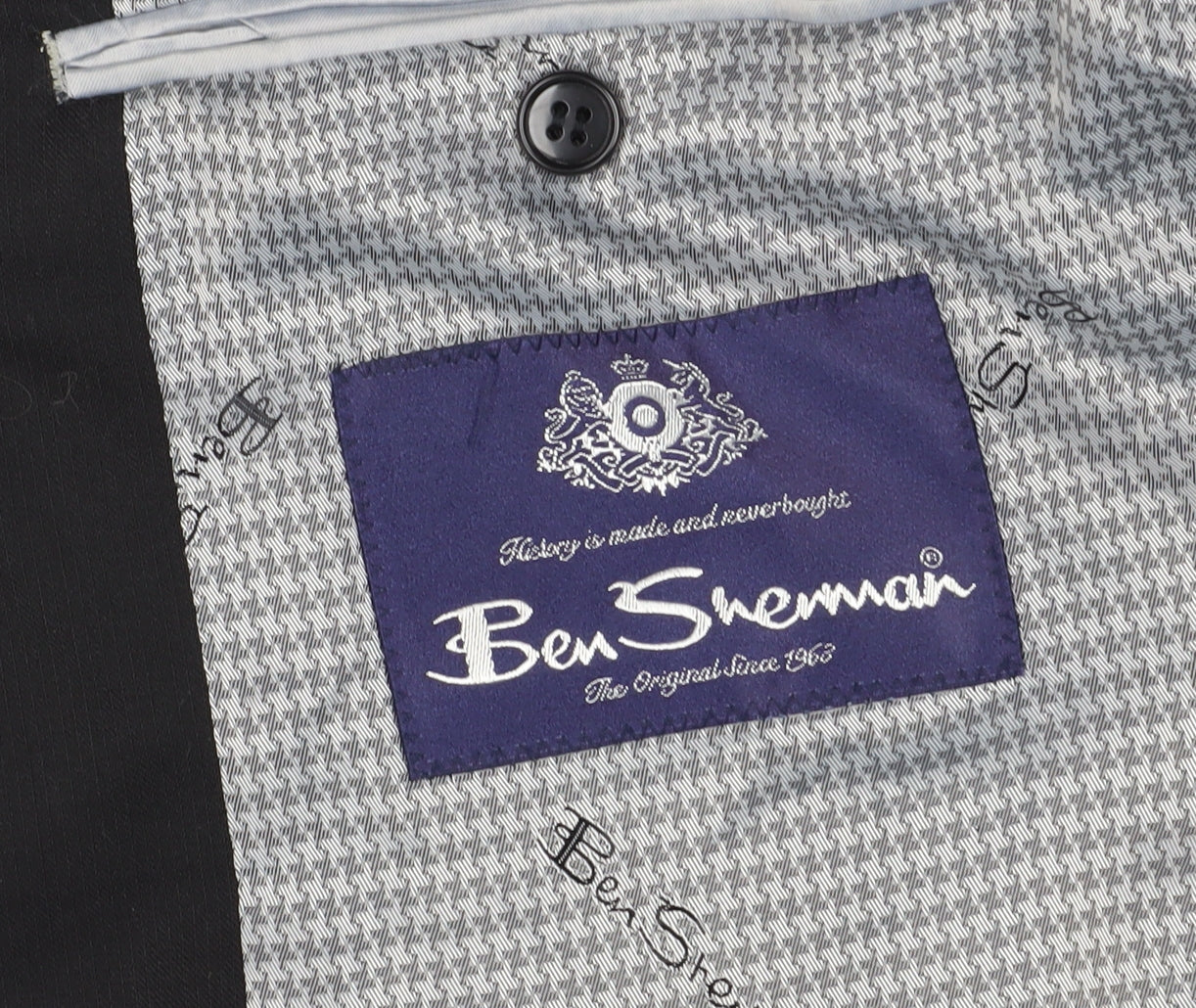 Ben Sherman Black Men's Blazer 38 Regular Fit.
