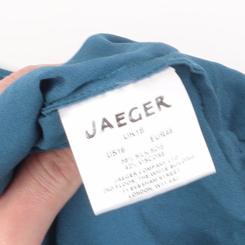 Jaeger Women's Blue Shift Dress, Size 18, Summer Style